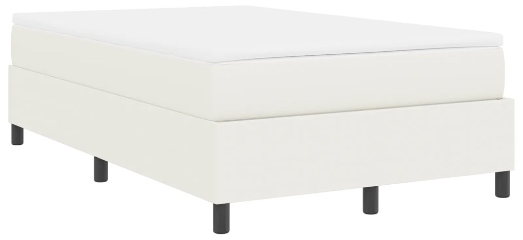 Cama Box com Colchão Creme - 120 x 200 cm, Tecido de Veludo Cotelê