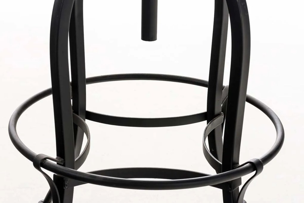 Banco de bar Radong 45 x 73-93 x 45 cm Preto