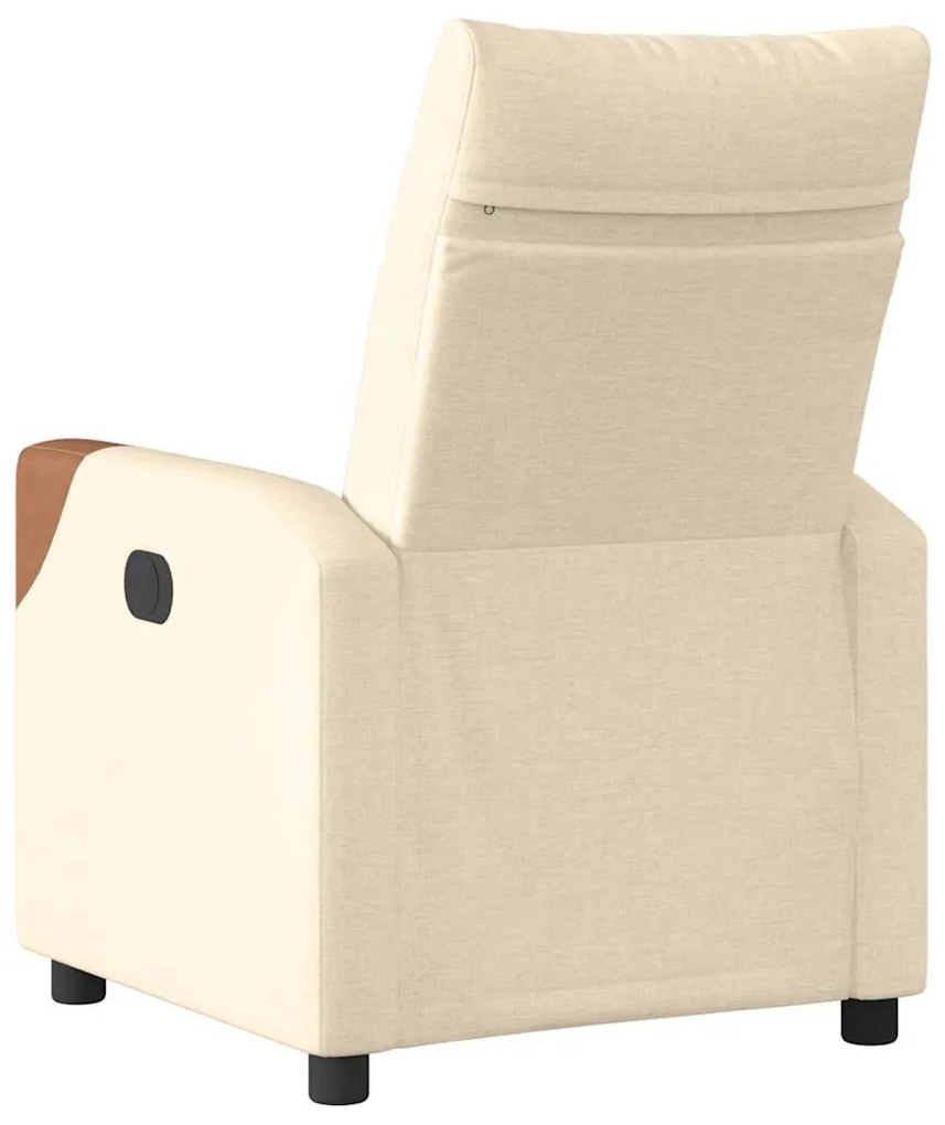 Poltrona reclinável tecido cor creme