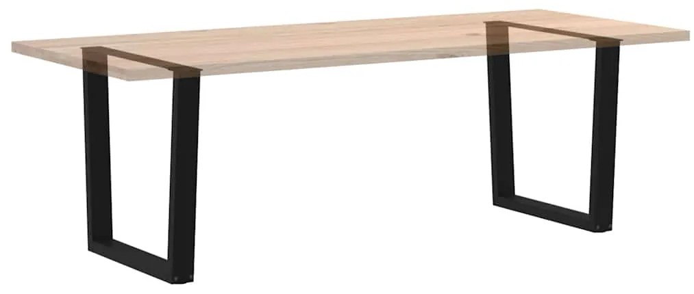 Pernas para mesa de jantar em V, 2 peças, pretas, 80x(72-73,3) cm, aço