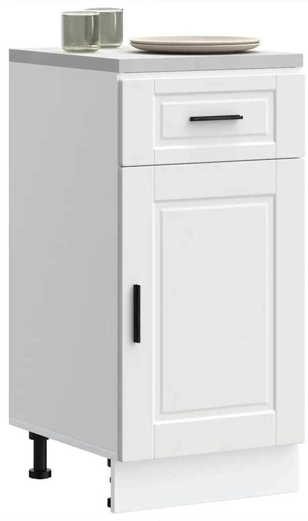 Armário base de cozinha Porto derivados de madeira branco