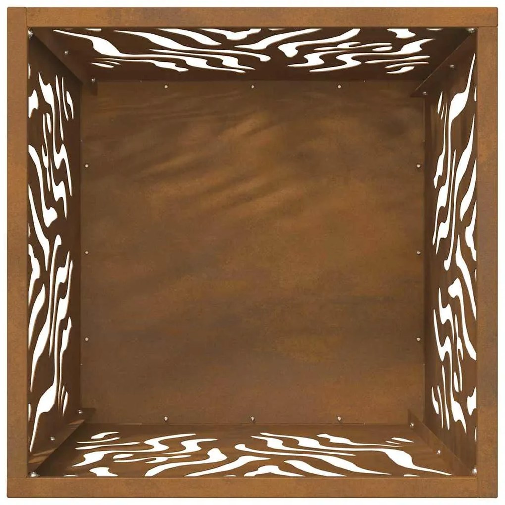 Fogueira Quadrada vidaXL 40x40x40 cm em Aço Envelhecido