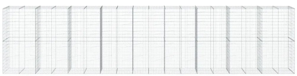 Cesto gabião com cobertura 900x100x200 cm ferro galvanizado