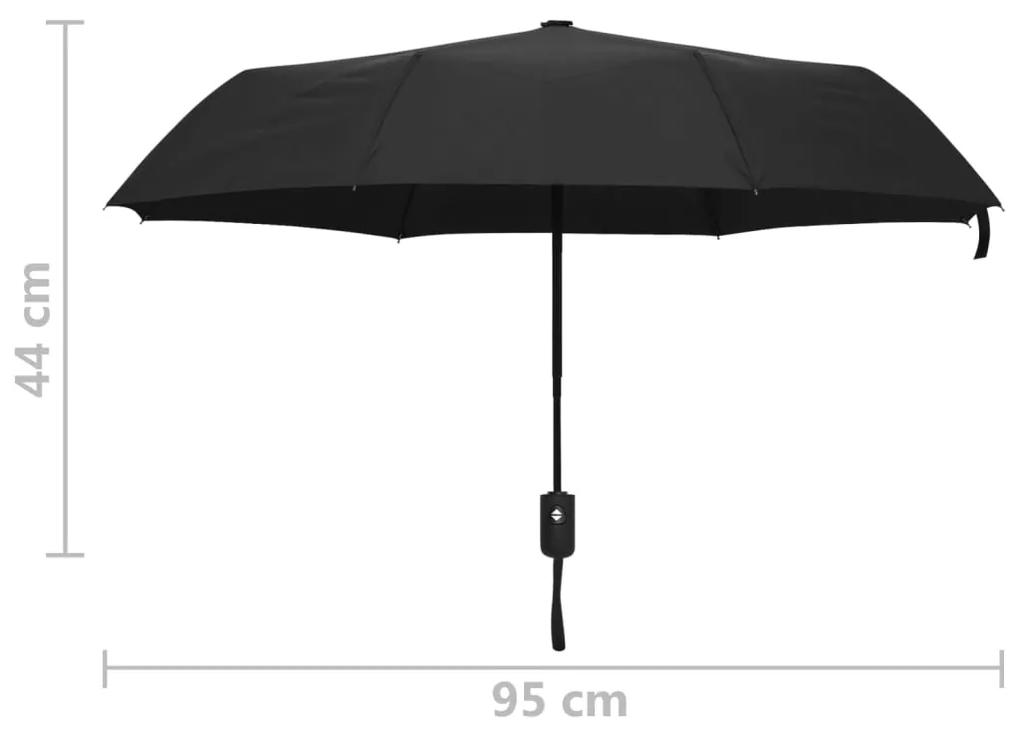 Guarda-chuva dobrável automático 95 cm preto
