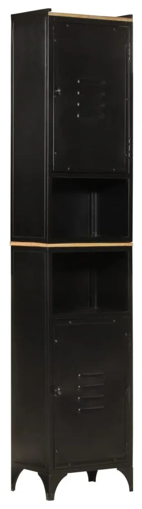 vidaXL Armário p/ casa de banho 40x27x180 cm ferro e mangueira maciça