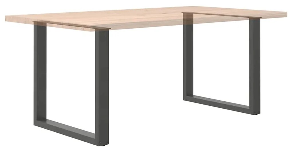 Pés para mesa de jantar em formato de U, 2 peças, antracite, 90x (72-7