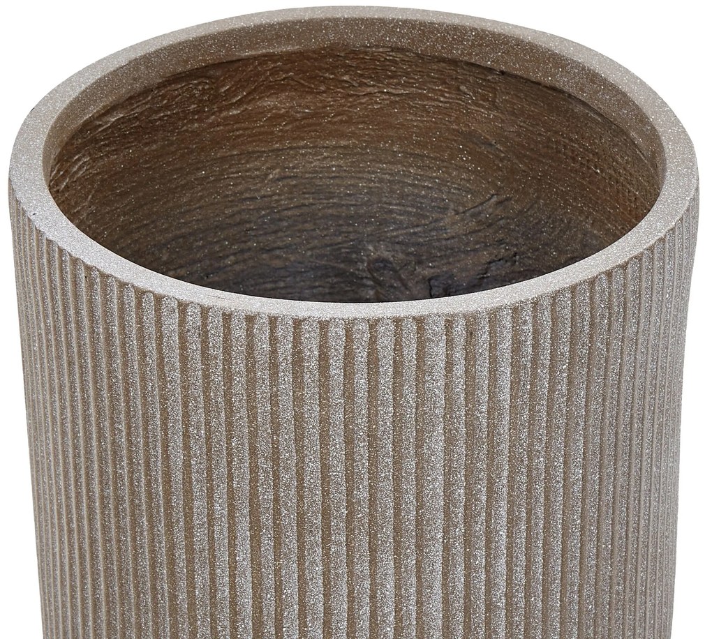 Vaso para plantas taupe ⌀ 30 cm DARIA Beliani