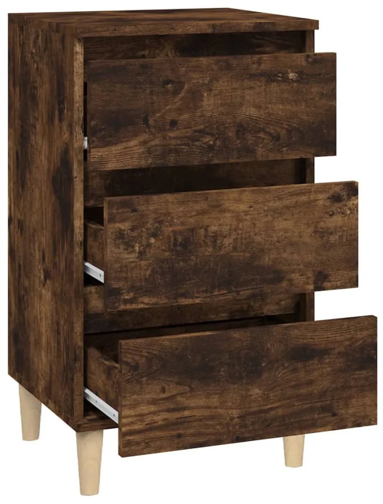 Mesa cabeceira 40x35x70 cm derivados madeira carvalho fumado