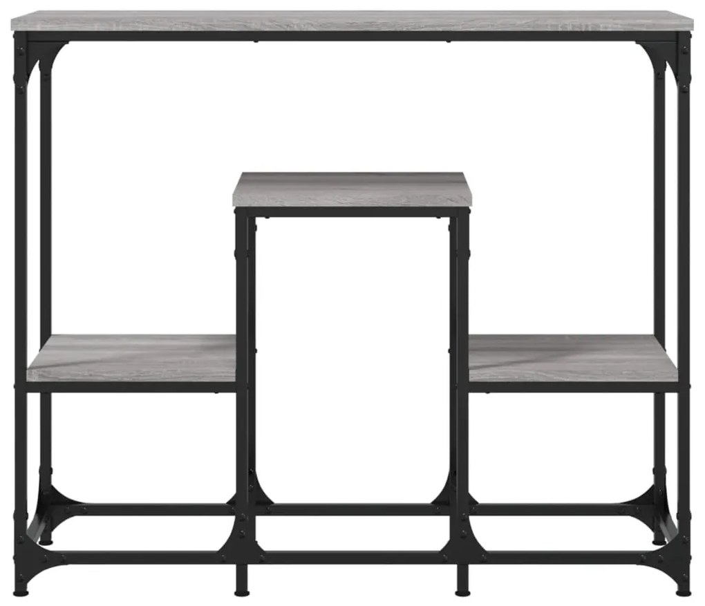 Mesa consola 89,5x28x76 cm derivados de madeira cinzento sonoma