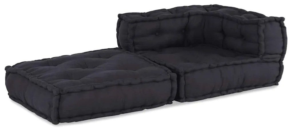 Pufe modular 70x70x54 cm tecido antracite