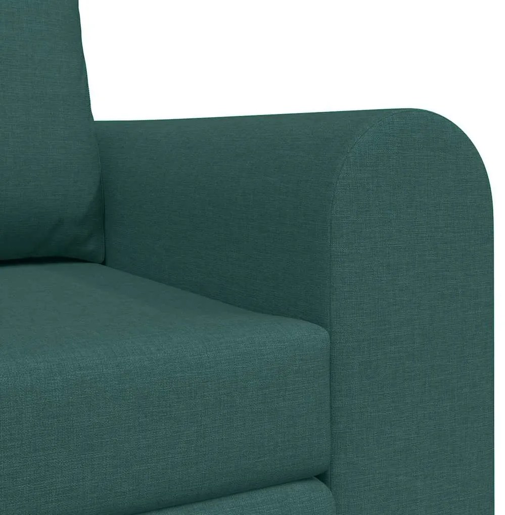 Sofá-Camas 2 em 1 Verde Escuro 148x71x83 cm Tecido