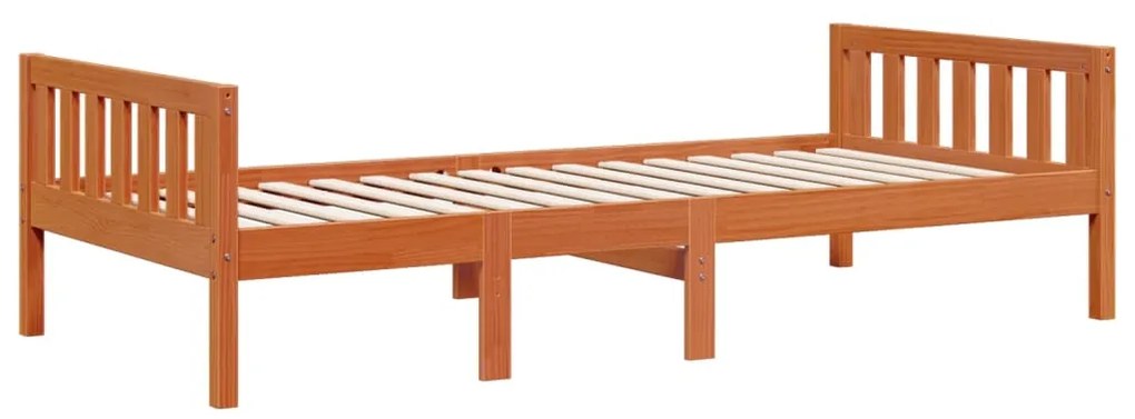 Cama de criança sem colchão 90x190 cm pinho maciço castanho-mel