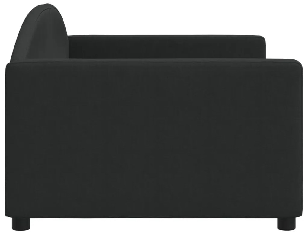 Sofá-cama 90x190 cm tecido preto