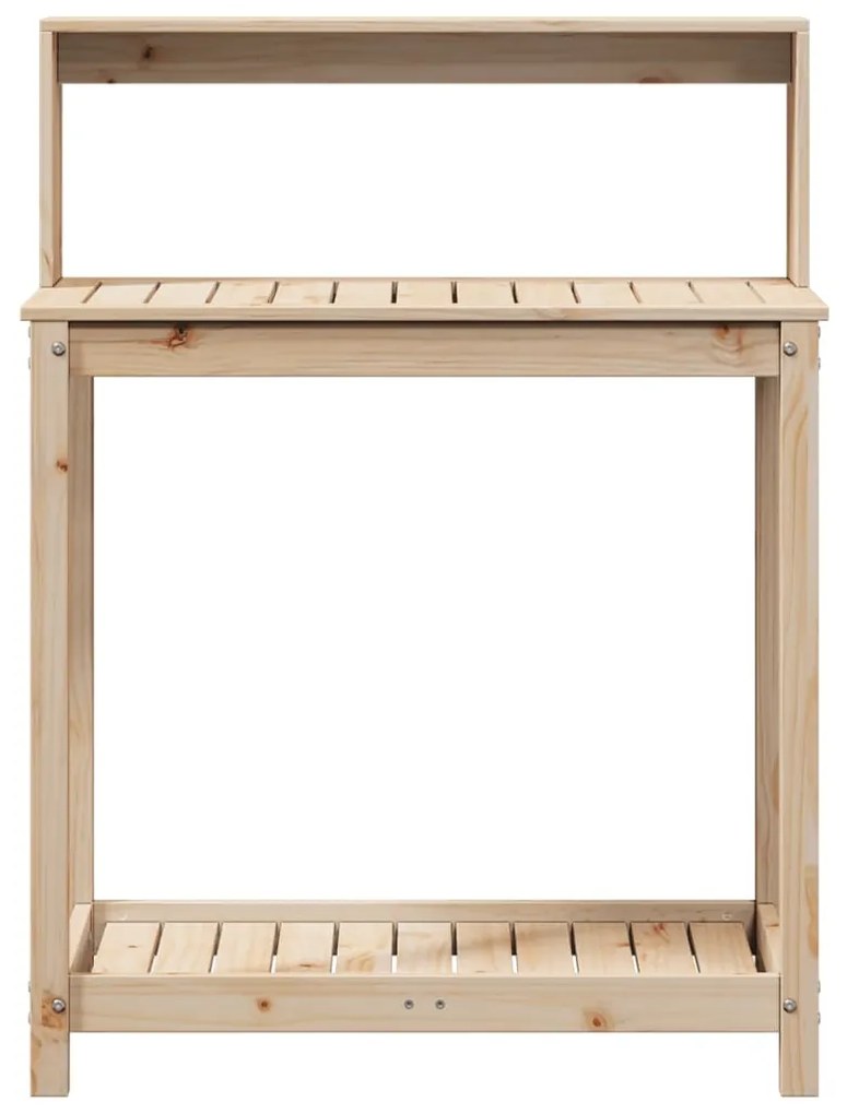 Mesa de jardinagem c/ prateleiras 82,5x50x109,5 cm pinho maciço