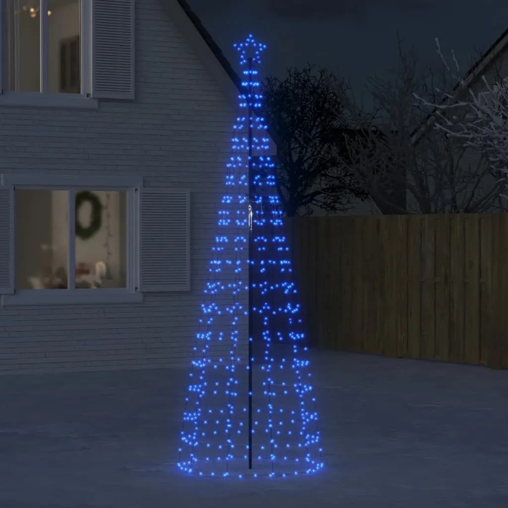 Árvore de Natal LED com Spikes 570 LEDs Azul 300 cm