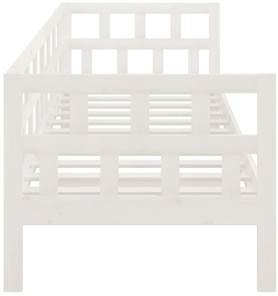 Sofá-cama 80x200 cm madeira de pinho maciça branco