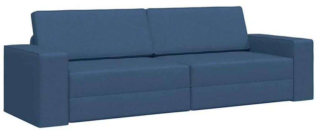 Sofá Cama de Chão 2 em 1 Azul 245x150x60,5 cm Tecido