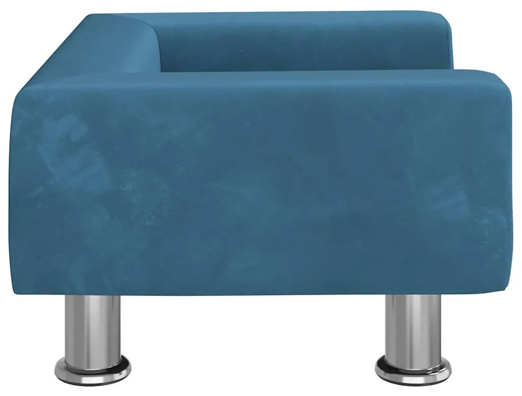 Cama para cães 50x40x26,5 cm veludo azul