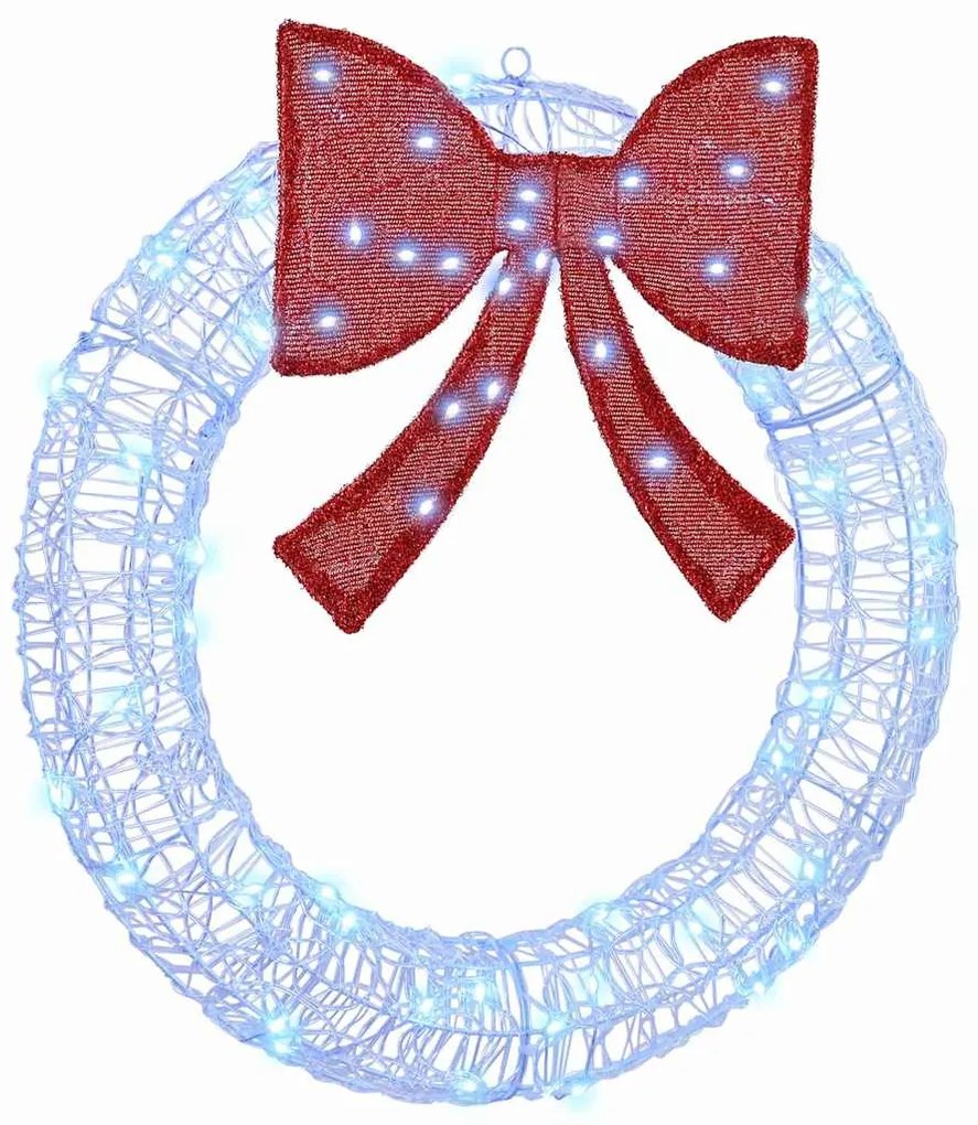 vidaXL Guirlanda com 60 LEDs Azul 76 x 8.5 x 76 cm Acrílo