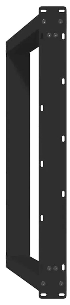 Pés para mesa de jantar em formato de U, 2 peças, preto, 100x(72-73) c