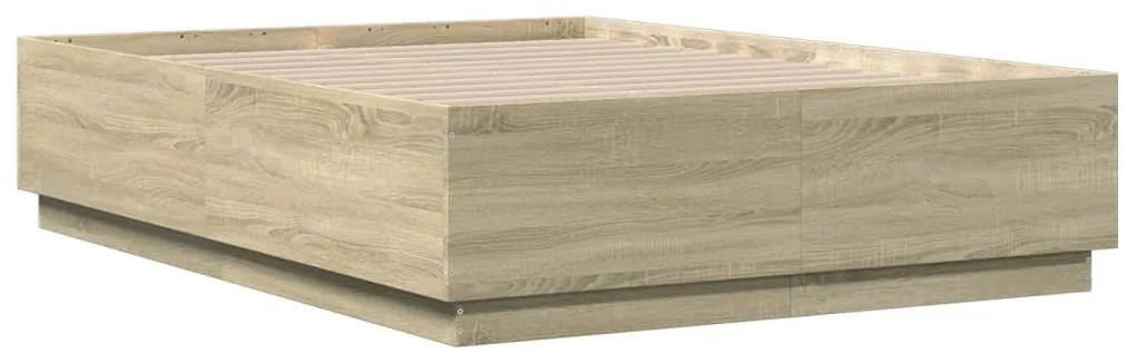 Estrutura de cama 135x190 cm derivados madeira carvalho sonoma