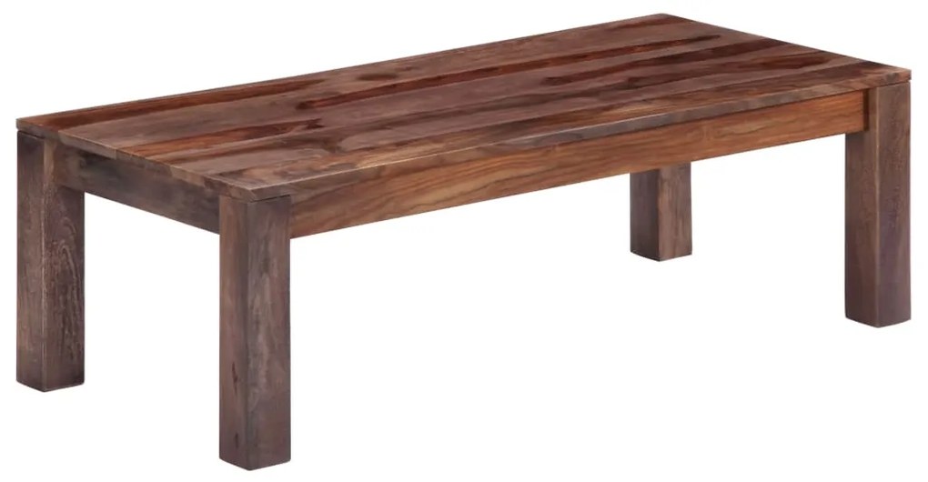 Mesa de centro 110x50x35 cm madeira de sheesham maciça cinzento