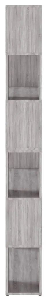 Estante/divisória 100x24x188 cm cinzento sonoma