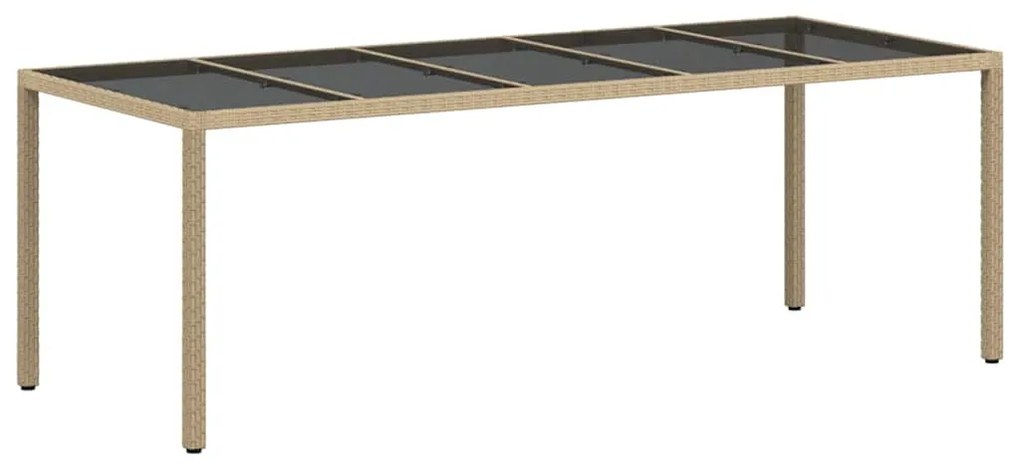 Conjunto de Jantar para Jardim 9 pcs Bege 250 x 100 x 75 cm