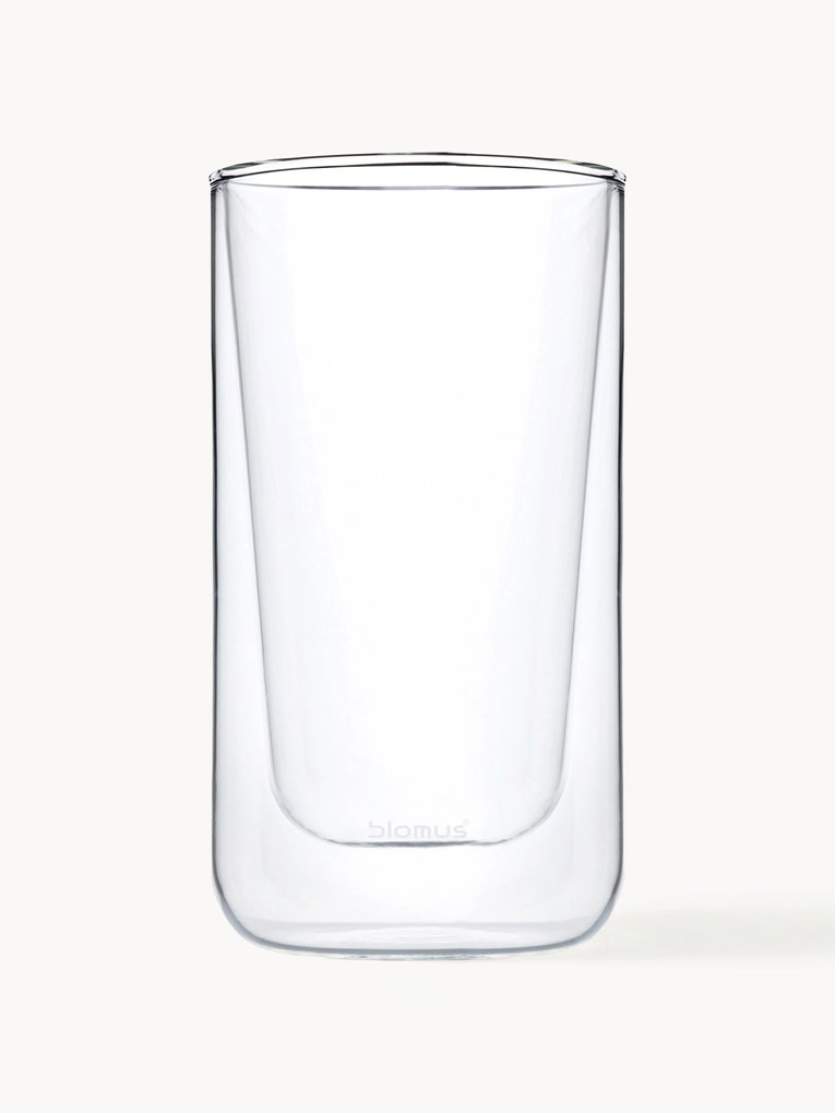 Double-walled Glass Cups Nero, Set of 2