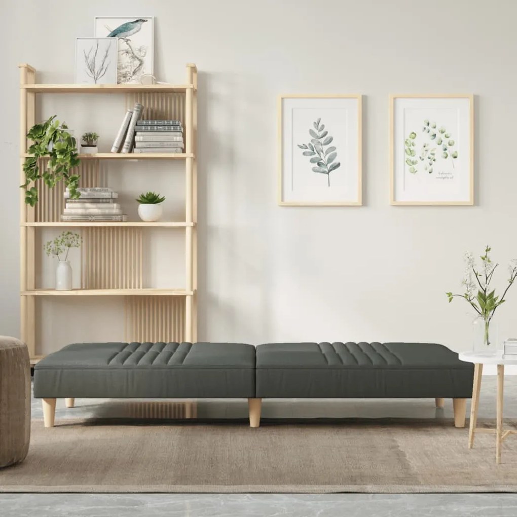 Sofá-Cama Juno em Tecido Cinzento-Escuro - Design Nórdico