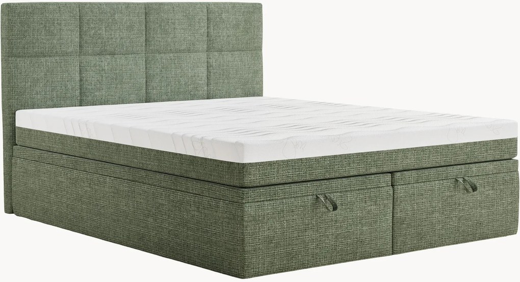 Cama divã em chenille artesanal com arrumação Umage, H3