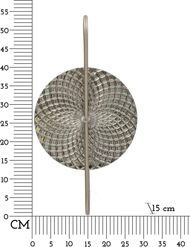 Candeeiro de Parede "Silvery" Prateado – 28x15x54 cm