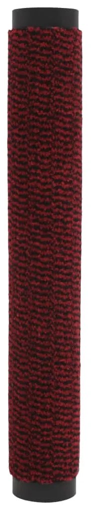 Tapete controlo pó retangular tufado 2 pcs 90x150cm vermelho