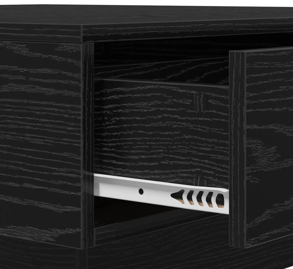 Mesa de Centro Carvalho preto Madeira de engenharia 90 x 90 x 28 cm