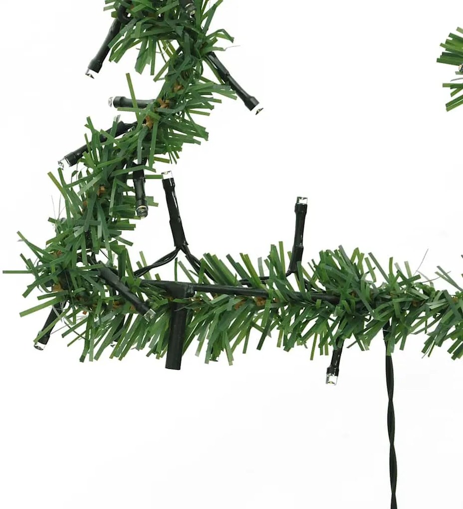 Decoração árvore de Natal c/ luz e estacas 3 pcs 50 LEDs 30 cm