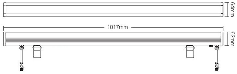 Projetor Foco linear FOKUA LED 24W, RGB+CCT, SYS-T1, RGB + Dual Branco Regulável