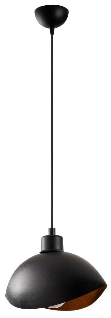 Candeeiro Suspenso Sivani – Preto – 28 x 15 cm