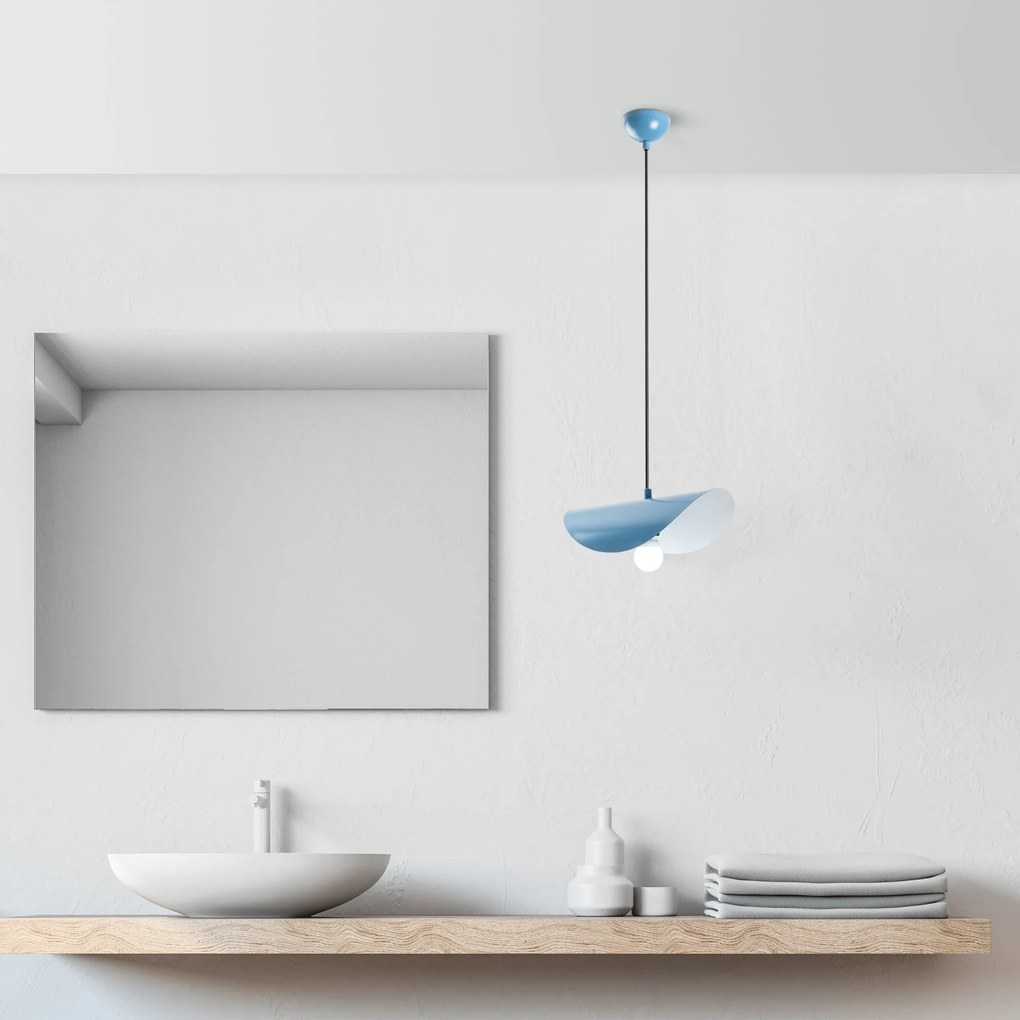 Candeeiro de Teto Eger – Azul Claro – 30 x 20 x 10 cm
