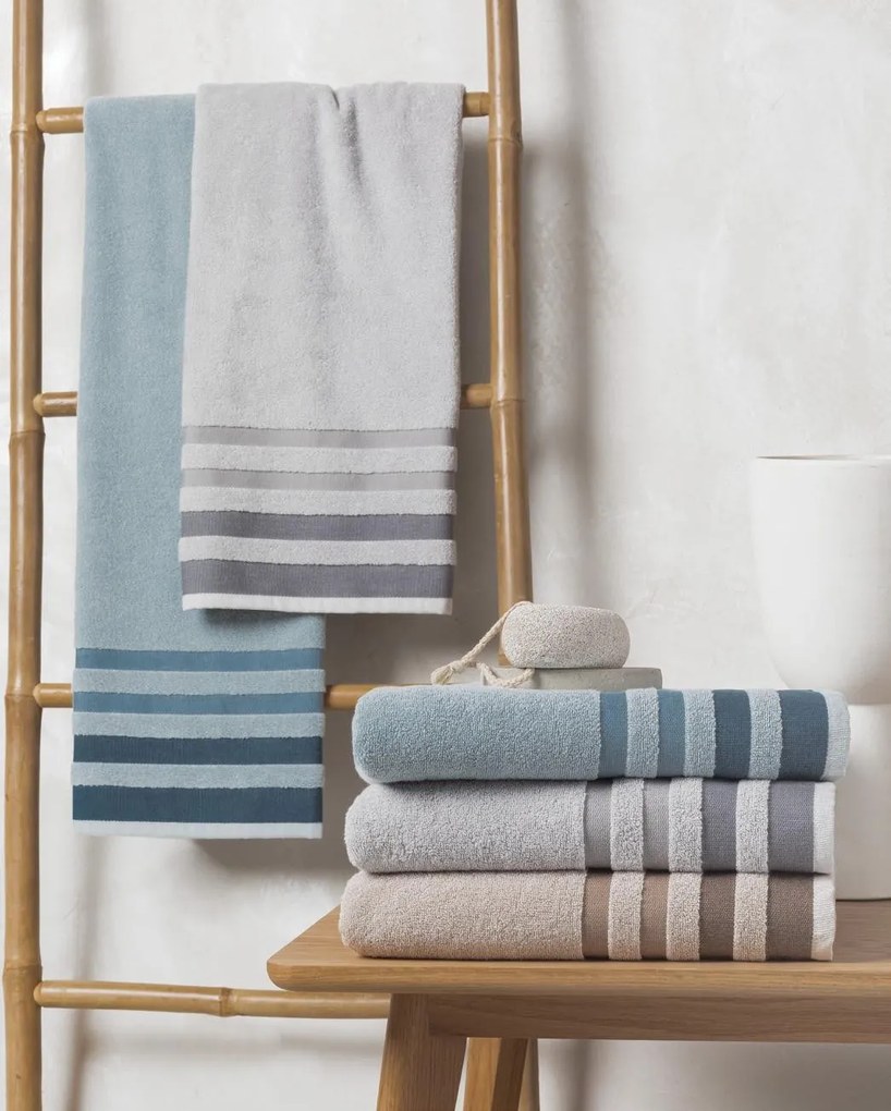 Jogo de toalhas de banho 3 peças 100% algodão 500gr./m2 -  Plain Lasa Home: Castanho