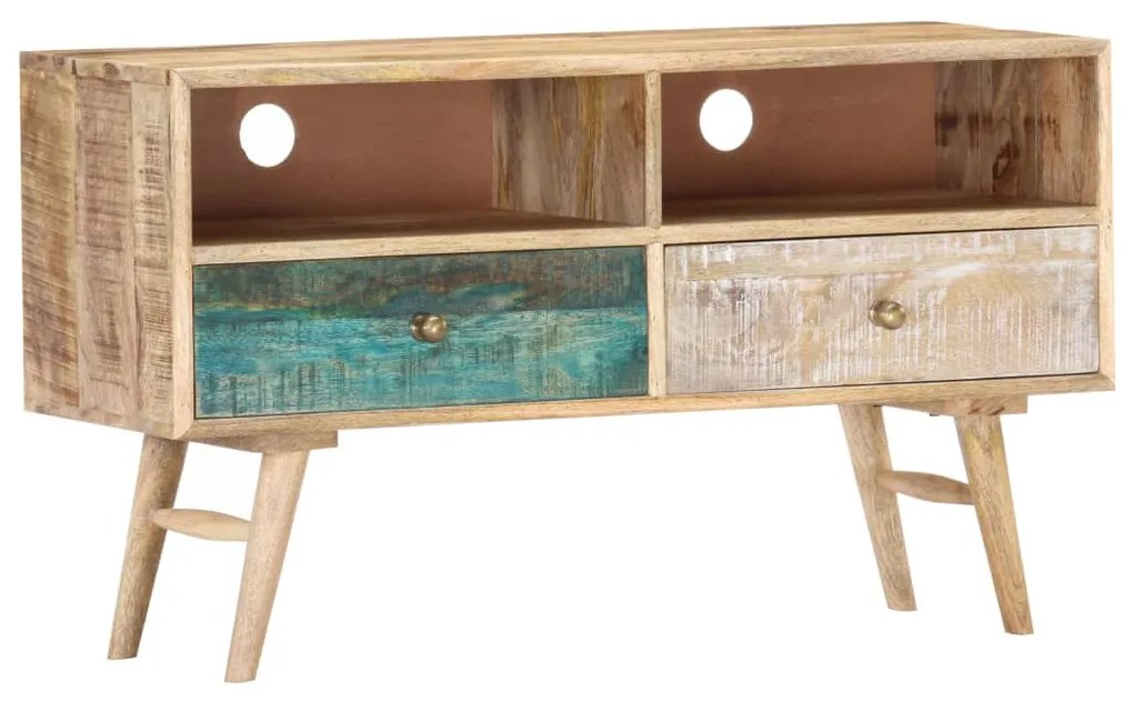 vidaXL Móvel de TV 88x30x50 cm madeira de mangueira maciça