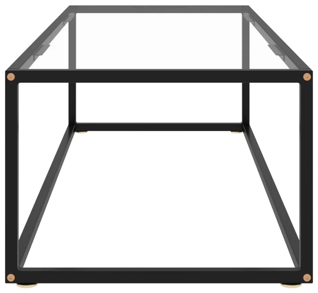Mesa de centro 120x50x35 cm vidro temperado preto