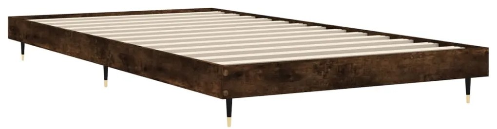 Estrutura cama s/ colchão derivados de madeira carvalho fumado