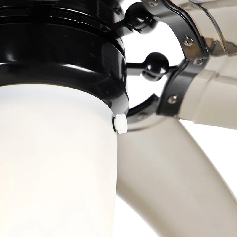Ventilador de teto preto com controle remoto - Wings 42 Moderno