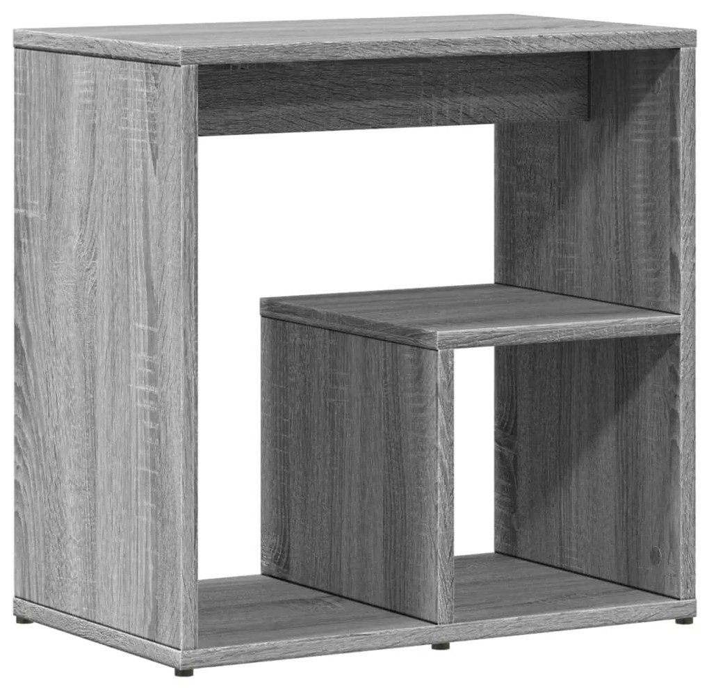 Mesa de apoio 50x30x50 cm derivados de madeira cinzento sonoma