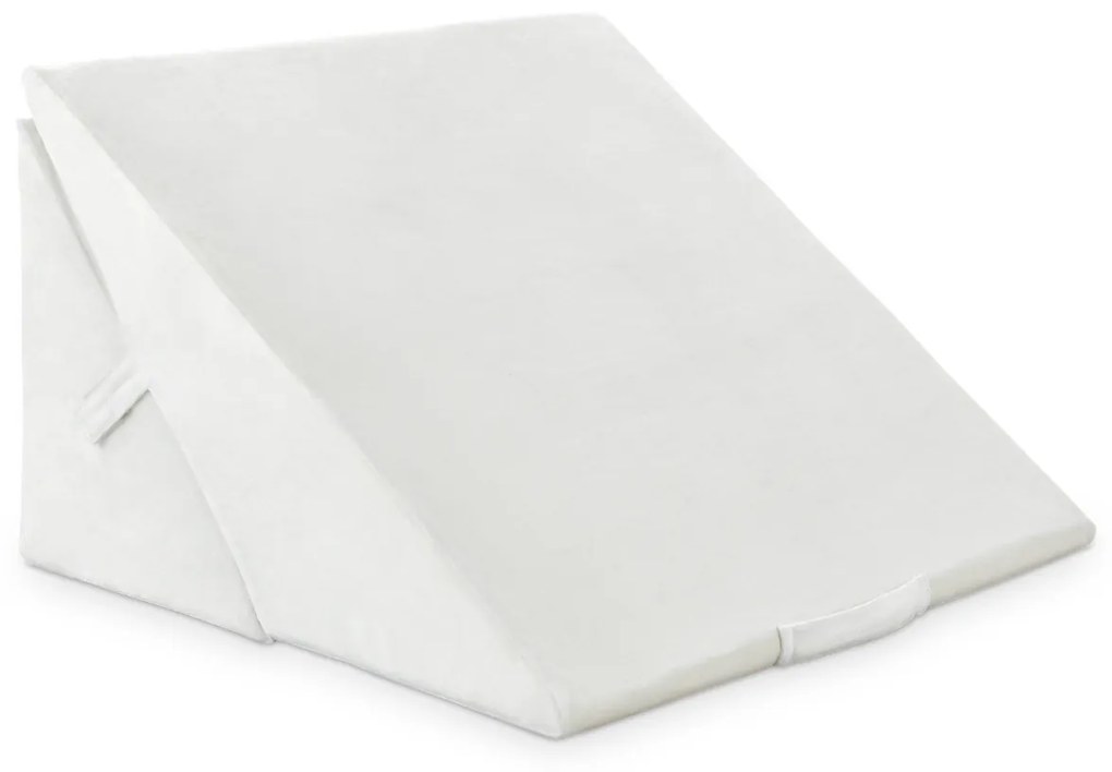 Almofada em forma de cunha Apoio elevado para dormir e descansar 58 x 50,5 x 36 cm Branca
