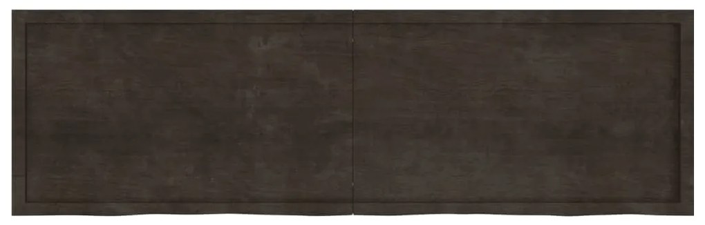 Bancada p/ WC 200x60x(2-4)cm madeira tratada maciça castanho
