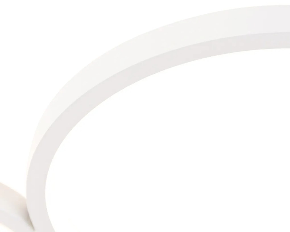 Candeeiro de teto branco com LED regulável em 3 níveis 4 luzes - Lupolo Design