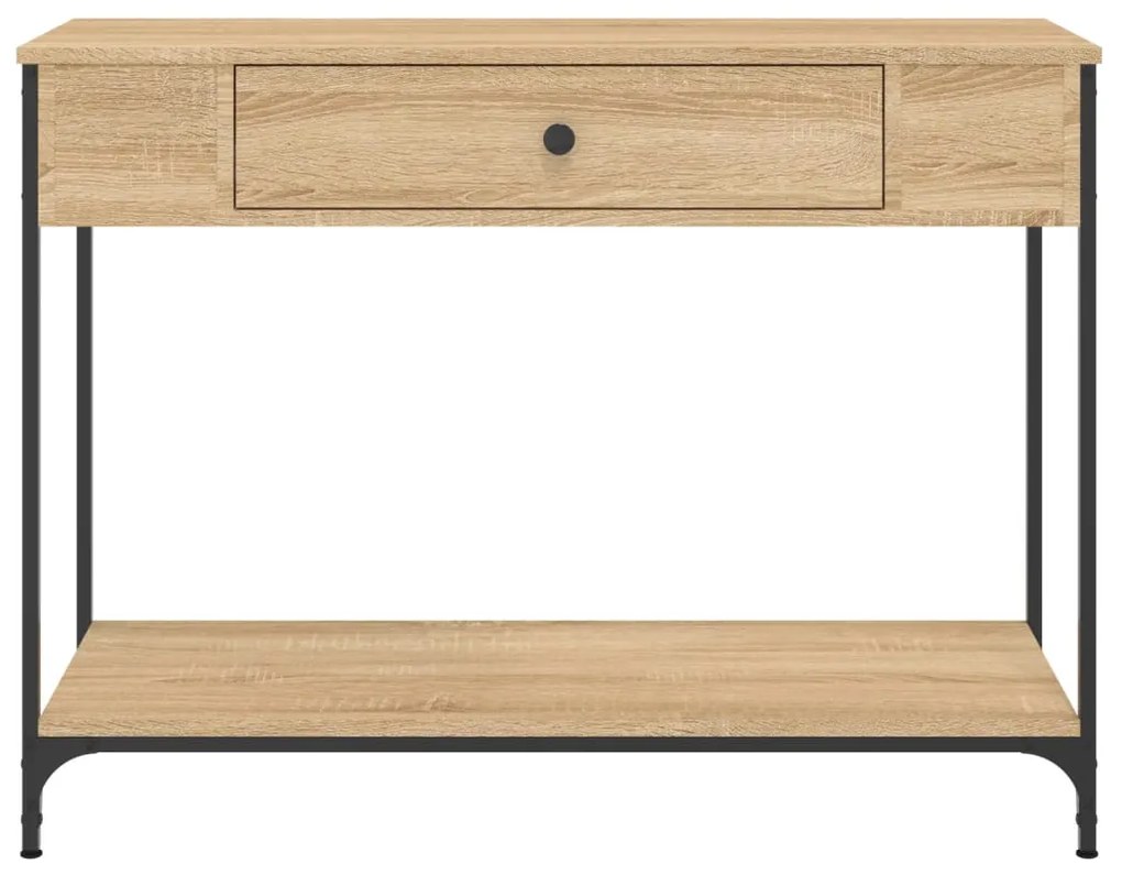 Mesa consola 100x34,5x75cm derivados de madeira carvalho sonoma