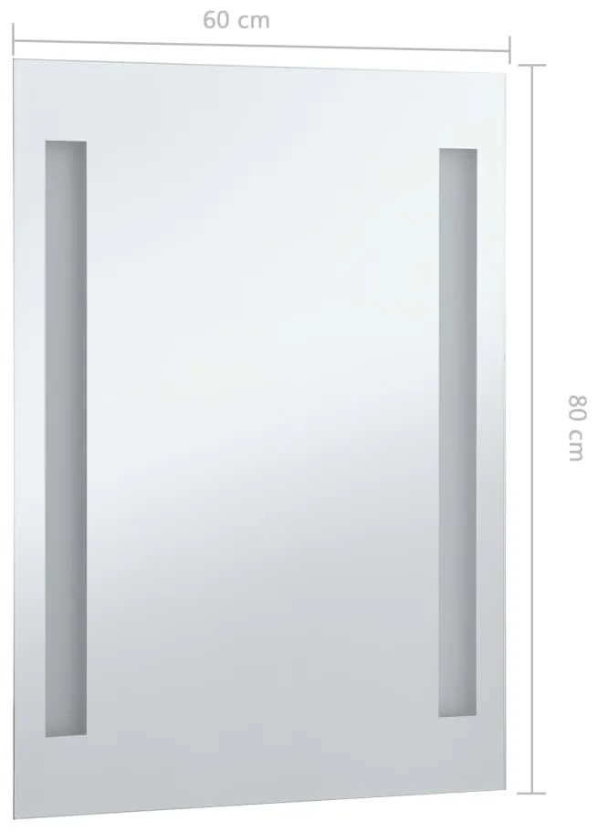 Espelho de parede LED para casa de banho 60x80 cm