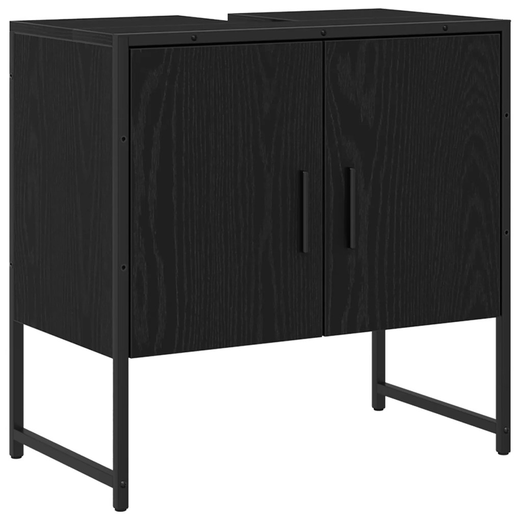 Conjunto de Móveis para Casa de Banho 4 Peças em Carvalho Preto - Made